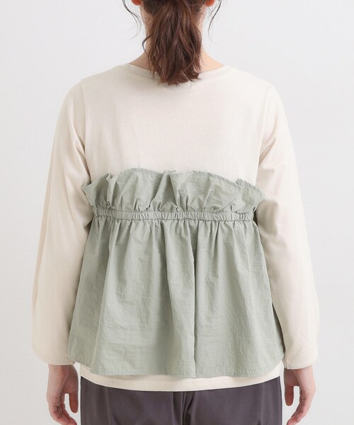 セール】【洗濯機可/S-LL】1枚で華やか フリルドッキング