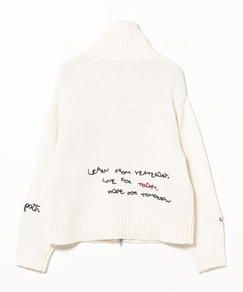 B:MING by BEAMS（ビーミングバイビームス）の「手書き刺繍 ニット（ニット/セーター・レディース・レッド/チャコールグレー/オフホワイト・ONE SIZE）」の20枚目の写真