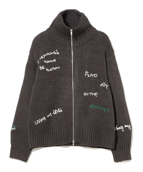 B:MING by BEAMS（ビーミングバイビームス）の「手書き刺繍 ニット（ニット/セーター・レディース・レッド/チャコールグレー/オフホワイト・ONE SIZE）」の18枚目の写真