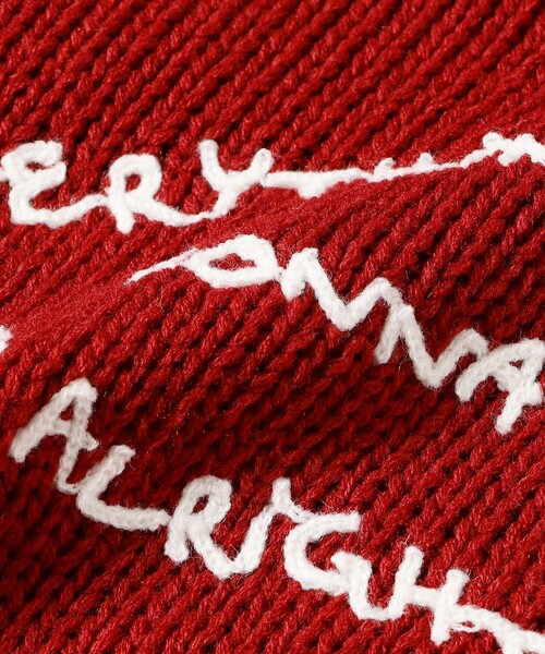B:MING by BEAMS（ビーミングバイビームス）の「手書き刺繍 ニット（ニット/セーター・レディース・レッド/チャコールグレー/オフホワイト・ONE SIZE）」の11枚目の写真
