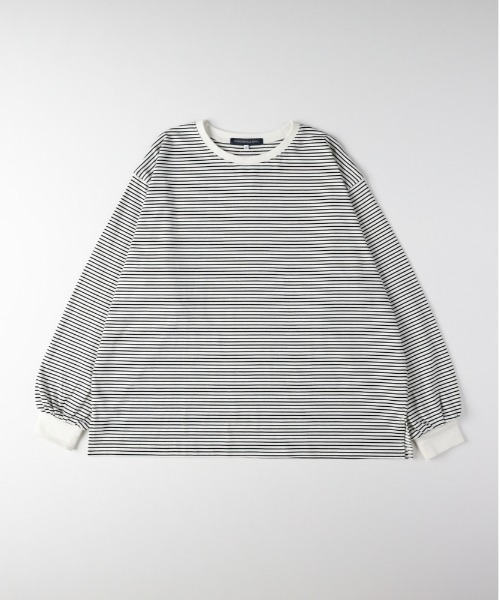 Right-on(ライトオン)の「HONEYSUCKLE ROSE(ハニーサックルローズ)【レディース】ボーダーロングスリーブTシャツ(Tシャツ/カットソー・レディース・ブラック×レッド/ホワイト×ブラック/ブラック×ホワイト・S/L/M)」の3枚目の写真