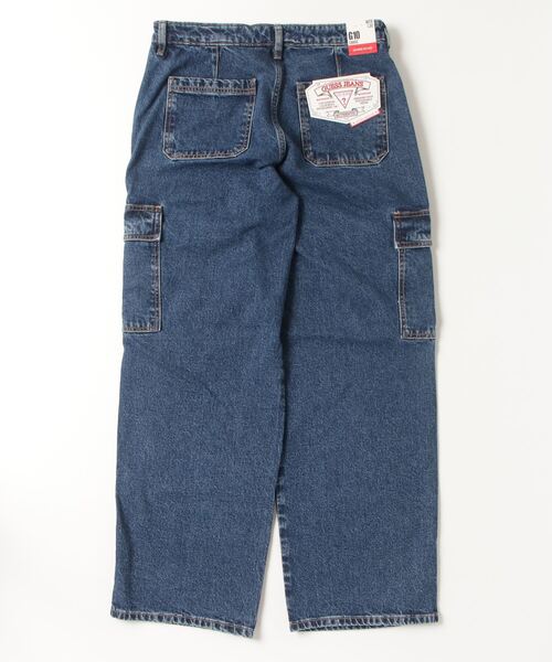 GUESS JEANS(ゲスジーンズ)の「GUESS JEANS GJ G10 CARGO PANTS ゲス ワイドカーゴパンツ デニムパンツ ジーンズ(デニムパンツ・レディース・インディゴブルー・29inch/27inch/25inch/24inch/28inch/26inch)」の17枚目の写真