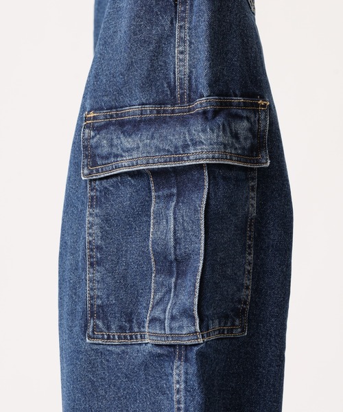 GUESS JEANS(ゲスジーンズ)の「GUESS JEANS GJ G10 CARGO PANTS ゲス ワイドカーゴパンツ デニムパンツ ジーンズ(デニムパンツ・レディース・インディゴブルー・29inch/27inch/25inch/24inch/28inch/26inch)」の7枚目の写真