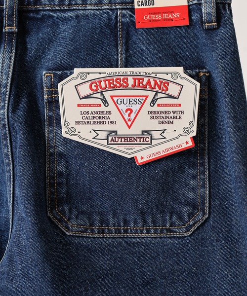 GUESS JEANS(ゲスジーンズ)の「GUESS JEANS GJ G10 CARGO PANTS ゲス ワイドカーゴパンツ デニムパンツ ジーンズ(デニムパンツ・レディース・インディゴブルー・29inch/27inch/25inch/24inch/28inch/26inch)」の10枚目の写真