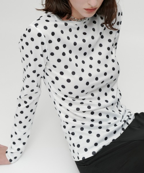 kiehtova（キエトヴァ）の「【kiehtova】SLEEK DOT TOPS/シアー