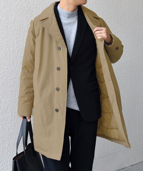 SHIPS any(シップス エニィ)の「SHIPS any:〈撥水/防風等〉多機能 ダウン クラシカル ミドル カーコート◇(ダウンジャケット/コート・メンズ・ブラック/キャメル/ネイビー・SMALL/MEDIUM/LARGE/X-LARGE)」の11枚目の写真