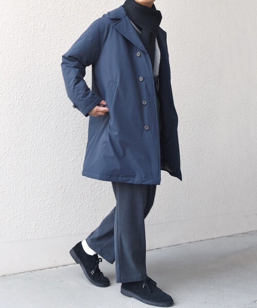 SHIPS any(シップス エニィ)の「SHIPS any:〈撥水/防風等〉多機能 ダウン クラシカル ミドル カーコート◇(ダウンジャケット/コート・メンズ・ブラック/キャメル/ネイビー・SMALL/MEDIUM/LARGE/X-LARGE)」の15枚目の写真