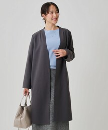 COUP DE CHANCE（クードシャンス）の「【日本製／軽量】Iラインシルエットのコーディガン（ノーカラーコート）」
