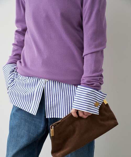 Deuxieme Classe（ドゥーズィエムクラス）の「rib タートル（Tシャツ/カットソー・レディース・ブラック/ホワイト/パープル・FREE）」の18枚目の写真