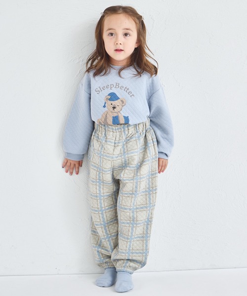 セール】【肌触りなめらか】ユニセックス ニットキルト くまモチーフ