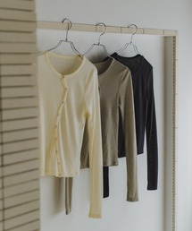 lit | Front Curve Cut Cardigan(Tシャツ/カットソー)