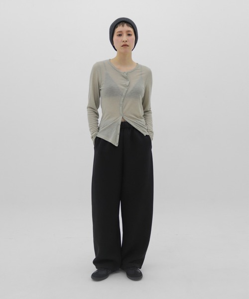 lit(リット)の「Front Curve Cut Cardigan(Tシャツ/カットソー・レディース・チャコールグレー/セージグリーン/アイボリー・FREE)」の22枚目の写真
