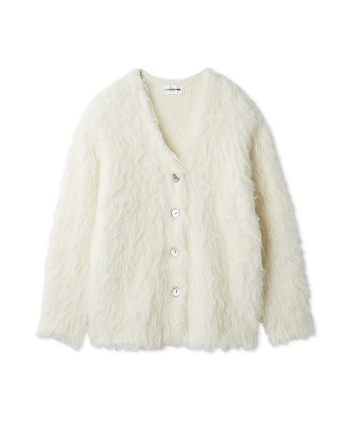 LILY BROWN リリーブラウン フリル付きホワイトカーディガン LILY BROWN リリーブラウン フリル付きホワイトカーディガン LILY