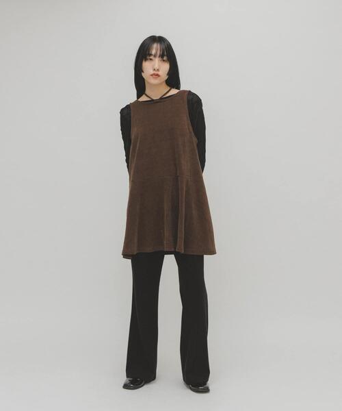 KBF（ケイビーエフ）の「イージーフレアパンツ（その他パンツ・レディース・アイボリー/ブラック/ダークブラウン・ONE）」の18枚目の写真