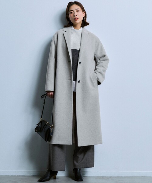 セール】ウールカシミヤ カラーブロック バルキー ニット（ニット