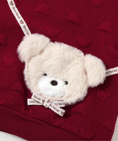 apres les cours(アプレレクール)の「tiny bear ポシェット風トレーナー(スウェット・キッズ・レッド/ベージュ・120/110/100/90/80)」の22枚目の写真