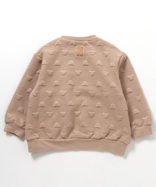 apres les cours(アプレレクール)の「tiny bear ポシェット風トレーナー(スウェット・キッズ・レッド/ベージュ・120/110/100/90/80)」の4枚目の写真