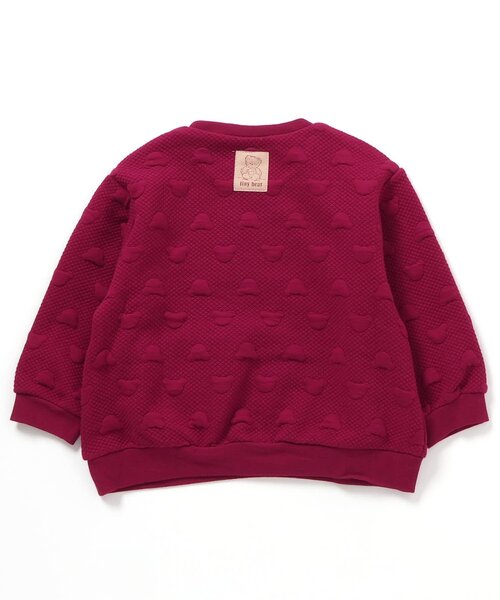 apres les cours(アプレレクール)の「tiny bear ポシェット風トレーナー(スウェット・キッズ・レッド/ベージュ・120/110/100/90/80)」の8枚目の写真