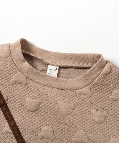 apres les cours(アプレレクール)の「tiny bear ポシェット風トレーナー(スウェット・キッズ・レッド/ベージュ・120/110/100/90/80)」の14枚目の写真