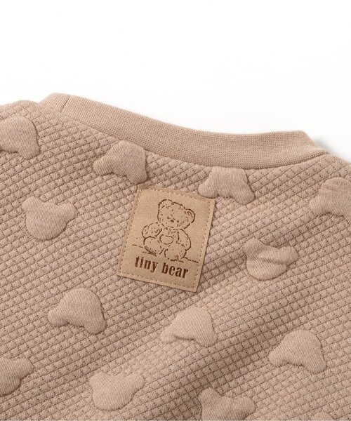 apres les cours(アプレレクール)の「tiny bear ポシェット風トレーナー(スウェット・キッズ・レッド/ベージュ・120/110/100/90/80)」の15枚目の写真