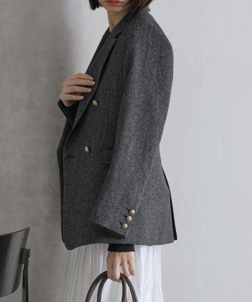 La TOTALITE(ラトータリテ)の「ツイードジャケット(テーラードジャケット・レディース・ブラック/ベージュ・38/36)」の19枚目の写真