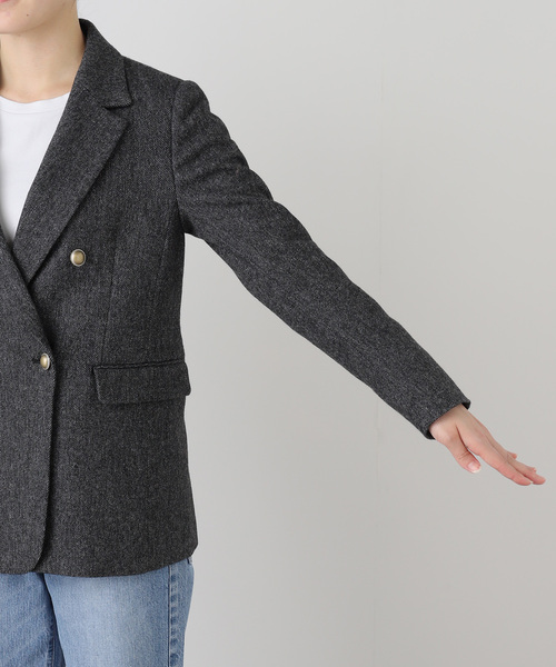 La TOTALITE(ラトータリテ)の「ツイードジャケット(テーラードジャケット・レディース・ブラック/ベージュ・38/36)」の13枚目の写真