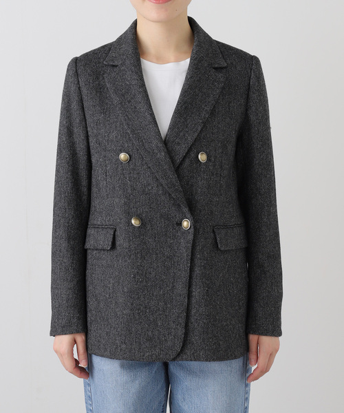 La TOTALITE(ラトータリテ)の「ツイードジャケット(テーラードジャケット・レディース・ブラック/ベージュ・38/36)」の8枚目の写真