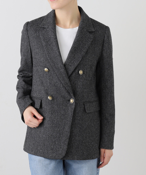 La TOTALITE(ラトータリテ)の「ツイードジャケット(テーラードジャケット・レディース・ブラック/ベージュ・38/36)」の9枚目の写真