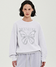 BUTTERFLY BOLD TWINKLE SWEATSHIRT_MELANGE SILVER