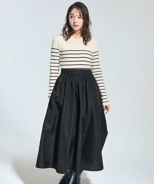 coca（coca）（コカ）の「ポロニットドッキングワンピース（ワンピース・レディース・ブラック/その他1・L/M）」の4枚目の写真