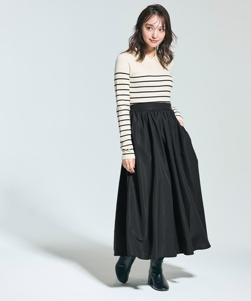 coca（coca）（コカ）の「ポロニットドッキングワンピース（ワンピース・レディース・ブラック/その他1・L/M）」の7枚目の写真