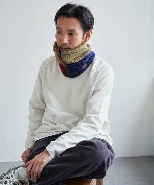 KRIFF MAYER（クリフメイヤー）の「KRIFF MAYER クリフメイヤー 切り替えネックウォーマー（ネックウォーマー/スヌード・メンズ・その他1/ブラウン/ブラック・FREE）」の3枚目の写真