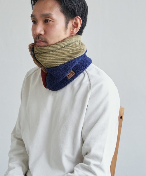 KRIFF MAYER（クリフメイヤー）の「KRIFF MAYER クリフメイヤー 切り替えネックウォーマー（ネックウォーマー/スヌード・メンズ・その他1/ブラウン/ブラック・FREE）」の6枚目の写真