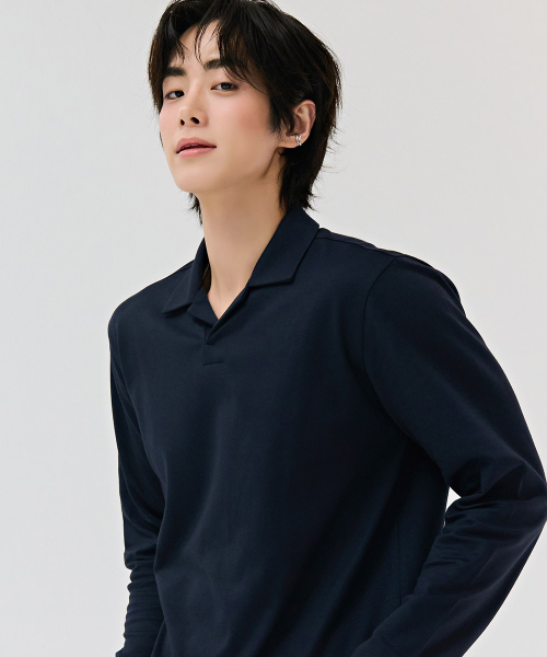CHASECULT(チェイスカルト)の「男性オープンネックカラーTシャツ-DEZK5106B04(ポロシャツ・メンズ・ネイビー・100/95/105/110)」の5枚目の写真