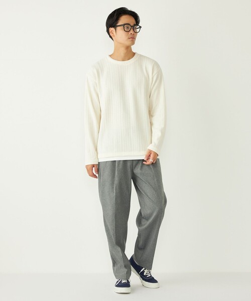 SHIPS Colors(シップス カラーズ)の「SHIPS Colors:モール フェイクレイヤード ロンT(Tシャツ/カットソー・メンズ・ネイビー/ブラウン/オフホワイト・MEDIUM/LARGE/X-LARGE)」の18枚目の写真