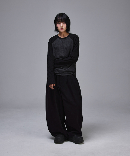 SCALLYWAG（スカリーワグ）の「クロップラグランロングスリーブ[ブラックチャコール]（Tシャツ/カットソー・レディース・その他・MEDIUM/LARGE）」の8枚目の写真