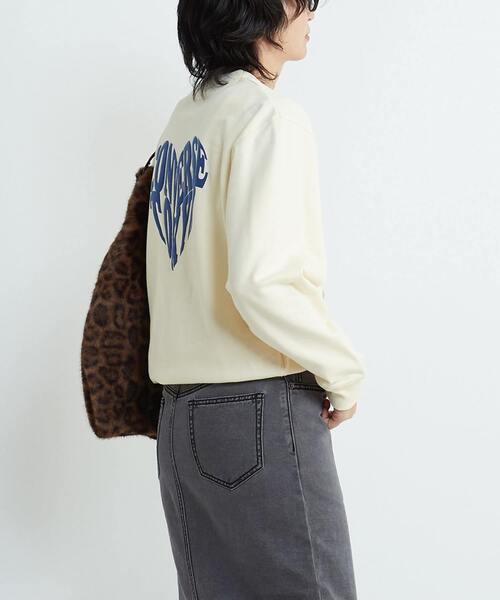 CONVERSE TOKYO(コンバーストウキョウ)の「HEART LOGO BACKPRINT SWEAT(スウェット・レディース・杢グレー/ブラック/ホワイト・FREE)」の19枚目の写真