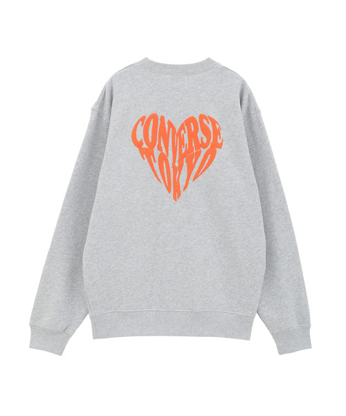 CONVERSE TOKYO(コンバーストウキョウ)の「HEART LOGO BACKPRINT SWEAT(スウェット・レディース・杢グレー/ブラック/ホワイト・FREE)」の15枚目の写真
