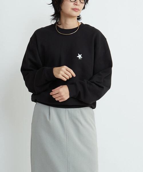 CONVERSE TOKYO(コンバーストウキョウ)の「HEART LOGO BACKPRINT SWEAT(スウェット・レディース・杢グレー/ブラック/ホワイト・FREE)」の16枚目の写真