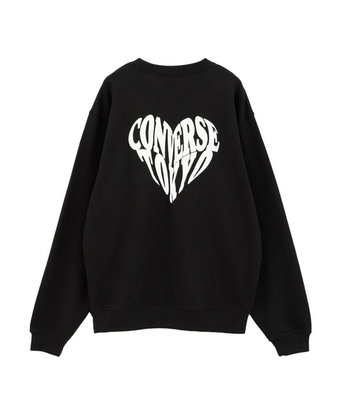 CONVERSE TOKYO(コンバーストウキョウ)の「HEART LOGO BACKPRINT SWEAT(スウェット・レディース・杢グレー/ブラック/ホワイト・FREE)」の6枚目の写真
