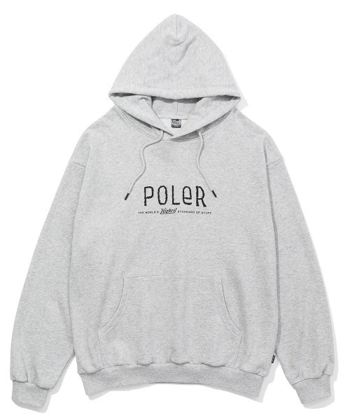POLeR(ポーラー)の「POLER FURRY FONT HOOD(ポーラー ファリーフォント フード)(パーカー・メンズ・ヘザーグレー/グリーン/ブラック・MEDIUM/LARGE/X-LARGE)」の3枚目の写真