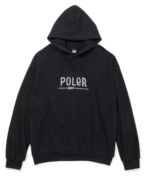 POLeR(ポーラー)の「POLER FURRY FONT HOOD(ポーラー ファリーフォント フード)(パーカー・メンズ・ヘザーグレー/グリーン/ブラック・MEDIUM/LARGE/X-LARGE)」の2枚目の写真
