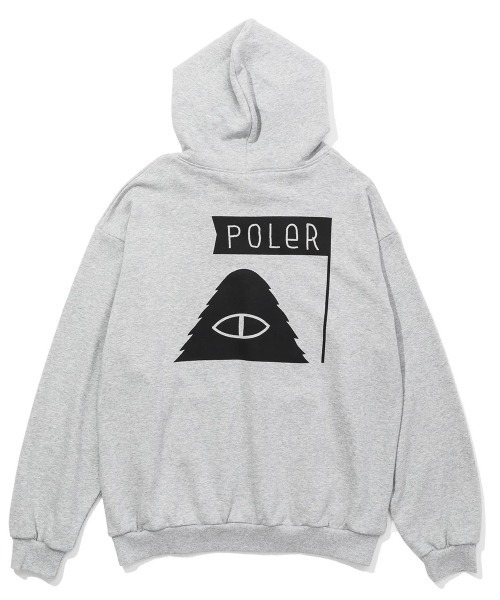 POLeR(ポーラー)の「POLER FURRY FONT HOOD(ポーラー ファリーフォント フード)(パーカー・メンズ・ヘザーグレー/グリーン/ブラック・MEDIUM/LARGE/X-LARGE)」の4枚目の写真