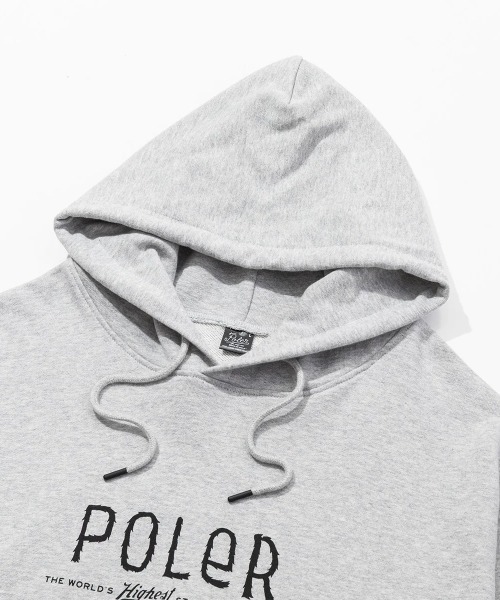 POLeR(ポーラー)の「POLER FURRY FONT HOOD(ポーラー ファリーフォント フード)(パーカー・メンズ・ヘザーグレー/グリーン/ブラック・MEDIUM/LARGE/X-LARGE)」の5枚目の写真