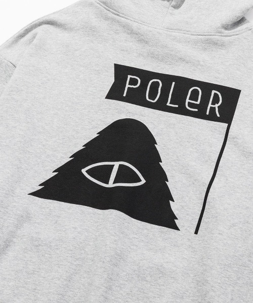 POLeR(ポーラー)の「POLER FURRY FONT HOOD(ポーラー ファリーフォント フード)(パーカー・メンズ・ヘザーグレー/グリーン/ブラック・MEDIUM/LARGE/X-LARGE)」の8枚目の写真