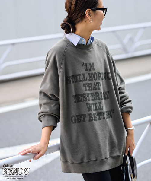 ≪追加≫MEAN MACHINE AGE 別注PEANUTS VTG CREW スウェット 'CHARLIE