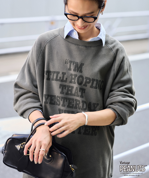 ≪追加≫MEAN MACHINE AGE 別注PEANUTS VTG CREW スウェット 'CHARLIE