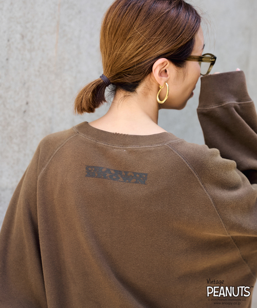 美品　MEAN MACHINE AGE PEANUTS VTG スウェット MEAN MACHINE AGE 別注PEANUTS VTG CREW スウェット CHARLIE BROWN