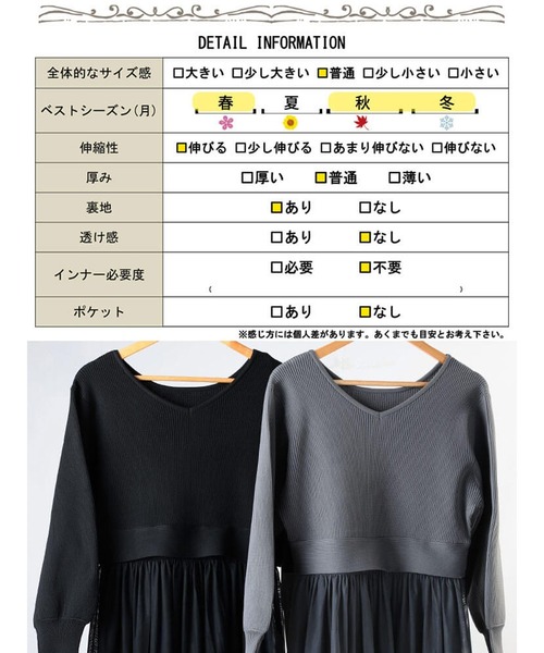 GOLDJAPAN(ゴールドジャパン)の「リブニットドッキングチュールワンピース【大きいサイズ対応】(ワンピース・レディース・チャコール/ブラック・LL/3L/4L/5L)」の21枚目の写真