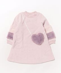 Crescent（クレッセント）の「ボアポシェットブークレー裏起毛ワンピース（ワンピース・キッズ）」